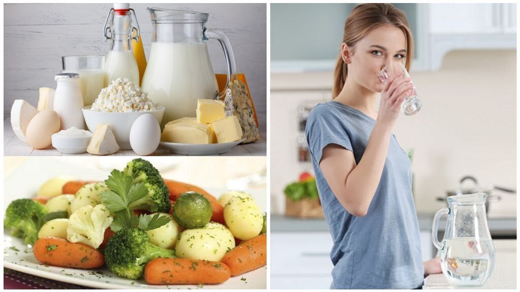 Diet for flare-ups of gout - water, dairy, boiled vegetables